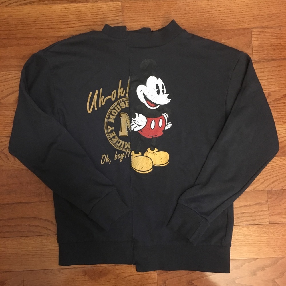 Disney Mickey Asymmetrical Sweatshirt